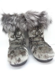 BRAND NEW ARCTIC BEAVER & SILVER FOX FUR WINTER BOOTS MEN WOMEN - Picture 1 of 6