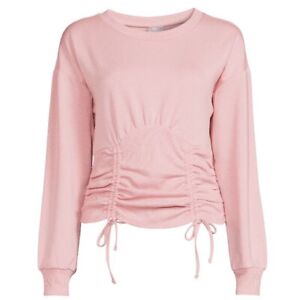 No Boundaries Juniors Girls High Rib Sweatshirt XL 15-17 Pink New with Tags Soft
