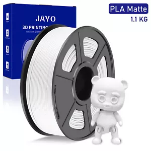Jayo 1,1 kg weiß PLA matt 1,75 mm Filament 3D Drucker ordentlich gewickelt geringe Schrumpfung - Bild 1 von 9