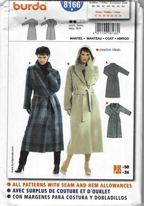 Burda 8166 Sewing Pattern Women's Loose-Fitting Coat SZ 12-24 UNCUT - Picture 1 of 2