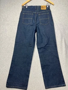 y2k 90s Polo Ralph Lauren Jeans Boys 18 Blue Straight Leg Cotton Classic Med Was - Picture 1 of 15