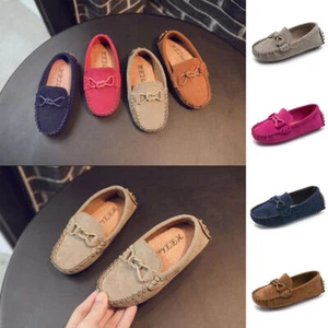 New Boys Girls Kids Flat Loafers Moccasins Child Toddler Comfort Boat Shoes Size - Picture 1 of 19