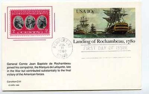 UX84 Landing of Rochambeau Carrollton, FDC - Picture 1 of 1