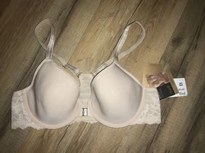 Chantelle Cappuccino Front Close UW Lace Back Bra Retail $78 NWT Size 34B - Picture 1 of 9