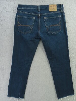 Hollister 男式牛仔裤 34x26 蓝色直筒牛仔磨损改变切口 1922 — 第 1/4 张图片