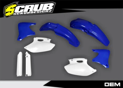 Yamaha WR250F 2001 2002 WRF250 White / Blue Enduro Plastic Body Kit - Image 1 of 4