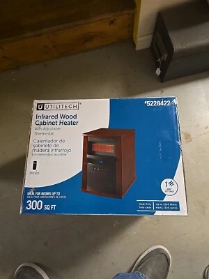 Utilitech  1500Watt Infrared Quartz Cabinet Electric Heater  300 SF Fast - Image 1 of 4