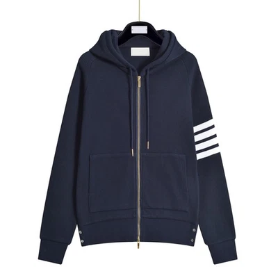 Thom Browne Hombres/Mujeres Sueltos Sudadera con Capucha Nueva Otoño Invierno Sudadera Cárdigan Chaqueta Foto 1 de 4