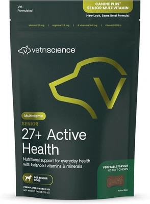 VetriScience Senior 27+ Active Health Chews, Canine Plus 60  - Image 1 of 4