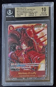 BGS 10 One Piece ST01-012 SR Monkey.D.Luffy - English - Awakening of the New Era - Picture 1 of 2