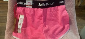 Girls Justice Sport Mesh Dolphin Athletic Shorts - Neon Pink - MED -10 - Picture 1 of 1