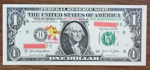 2021 Where's GEORGE Mrs PAC-MAN Trackable UNCIRCULATED ONE $1 Dollar Note WG071A - Picture 1 of 2