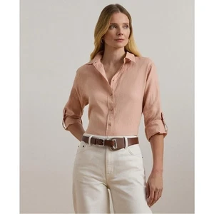 Lauren Ralph Lauren Relaxed Fit Leinenhemd Langarm Sunrise Blush MEDIUM - Bild 1 von 7