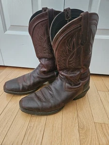Ariat Hombres Cuero Marrón Oscuro Troubador Western Botas de Vaquero Talla 11D  - Imagen 1 de 16