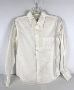 H&M x Comme des Garçons Shirt Women 4 White Cotton Button-Up Collab Top - Picture 1 of 12