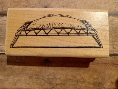 Винтажная деревянная марка батут марка батут деревянная марка спорт - Изображение 1 из 2