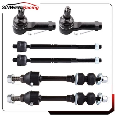 6 Kit For 2004-2006 Ford F-150 4WD Suspension Front Sway Bar Link & Tie Rod End - Image 1 of 4