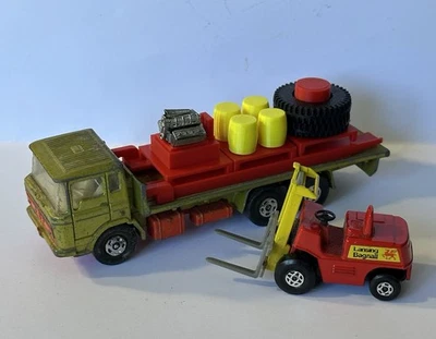 MATCHBOX SUPERKINGS K13 K20 Flat Bed DAF TRUCK with 3D PRINTED ramp & Cargo - Image 1 of 4