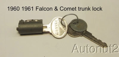 Ford Falcon Mercury Comet 1960 1961 cerradura de maletero con llaves original nuevo en stock Foto 1 de 3