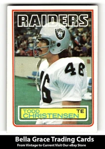 1983 Topps Todd Christensen #298 Los Angeles Raiders novato fútbol americano NFL - Imagen 1 de 2