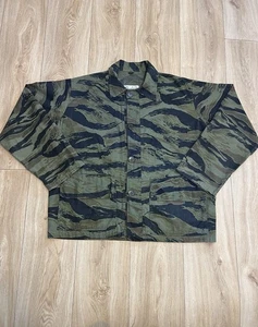 Vintage 60s Chief Water Repellent Green Tiger Stripe Camo Jacket (27,5x27,5) - Bild 1 von 11