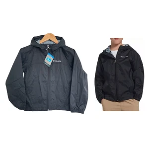 Columbia Jacket Youth Boys Small 8 Black Glennaker Rain Jacket 1574731010 Kids - Picture 1 of 13