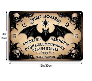 Metal Sign Wall 12" OUIJA BOARD  Halloween Poster Decoration NEW - Picture 1 of 7