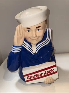 VINTAGE CRACKER JACK ADVERTISING COOKIE JAR - LTD. ED. -# 298 of 500- MIB - 1997 - Picture 1 of 16
