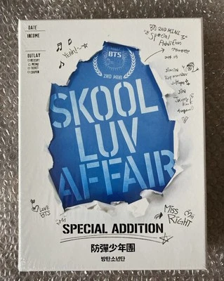 BTS Skool Luv Affair Special Addition Kor Ed 1 CD 2 DVD Booklet PC Sealed (US) Foto 1 de 4