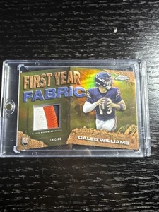 Parche de tela usado para jugadores de primer año Topps cromado Caleb Williams 2024 RC dorado/50 - Imagen 1 de 3
