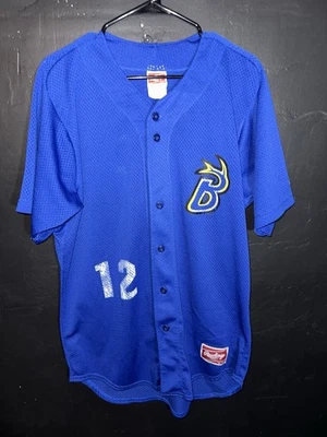 Бейсбольная футболка Waterloo Bucks для взрослых L Blue Rawlings Northwoods League No12 - Изображение 1 из 4