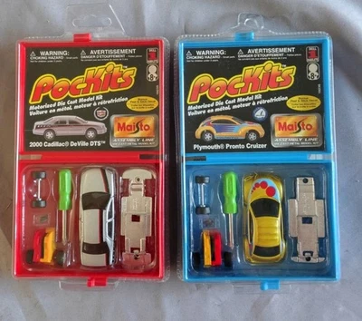 2x Maisto Pockits Cadillac DeVille , Plymouth Pronto  Diecast Models Joblot - Image 1 of 4