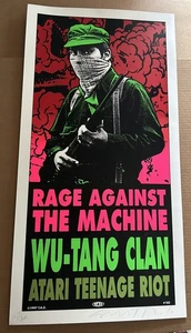Rage Against The Machine Poster WU TANG CLAN 1997 TAZ Signed Numbered Original - Picture 1 of 11