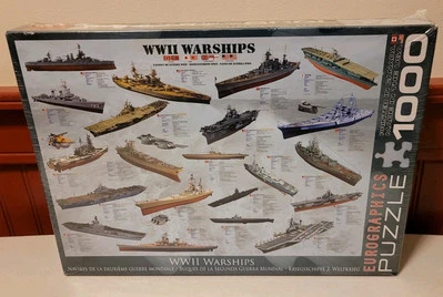 WWII Warships Eurographics 1000 Piece Jigsaw Puzzle - Brand New - Image 1 of 3