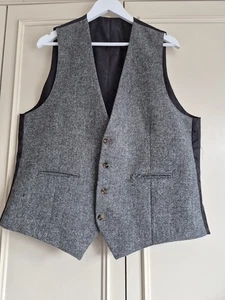 Gilet Torre 100% lana grigio maculato, taglia 44R - Foto 1 di 6