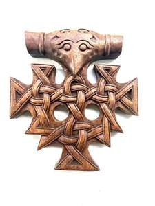 Wooden Carved Viking Ornament Design Frame – 11x10 inch Nature-Inspired Artistry - Picture 1 of 1