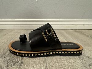 Vince Camuto Cooliann Leather Studded Sandal Size 7.5 Black