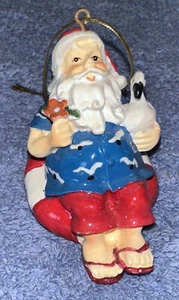 Vintage Santa On Vacation Christmas Ornament #5 - Picture 1 of 8