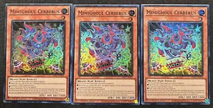 YUGIOH 3x Mimighoul Cerberus INFO-EN092 Super Rare NM - Picture 1 of 2
