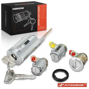 A-Premium Ignition Switch Lock Cylinder Zamak 5 w/ Keys for Toyota Corolla 87-92 - Foto 1 di 10