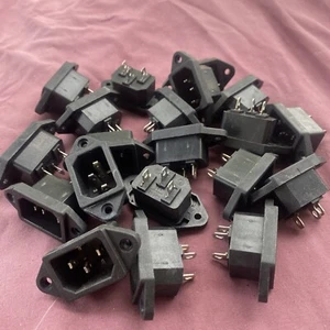 (20) AC IEC POWER CORD RECEPTACLE SOCKET JACK OUTLET 10A 250V - Picture 1 of 3