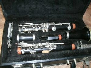 Vintage 1930s Wood Buffet Crampton Evette Bb Clarinet Master Model w Case - Picture 1 of 19