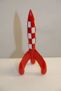 TIM & STRUPPI Tintín cohete de metal 9,5 cm museo arte molino del conjunto 46530 - Imagen 1 de 2