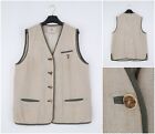 Womens Trachten Waistcoat XL Size UK 20 EU 46 Tyrol STEINBOCK Beige Austria Vest