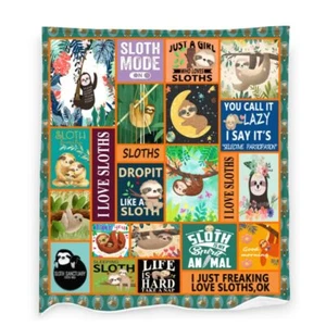 Sloth Blanket Super Soft Warm Flannel Throw Blankets for Couch Sofa Sloth Gif... - Picture 1 of 6