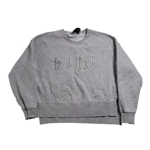 Decjuba D-Luxe Basics Sweatshirt Jumper Womens Small S Grey Heritage Crew Neck - Picture 1 of 7
