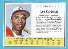 2022-1963 Cereal Card - #127 Leo Cardenas-Cincinnati Reds