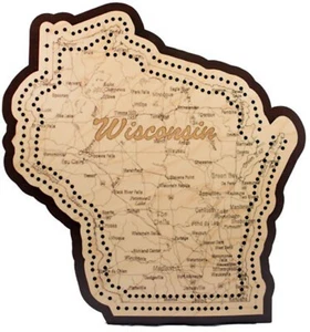 Wisconsin Cribbage Board Road Map - Picture 1 of 1