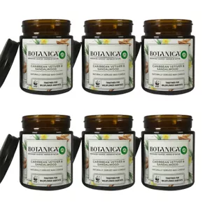 6x Air Wick Botanica Wax-Duftkerze im Glas Karibisches Süßgras & Sandelholz 205g - Bild 1 von 1