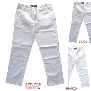 Pantalone corto al polpaccio da donna in cotone elasticizzato zip taglia 44 - Picture 1 of 16